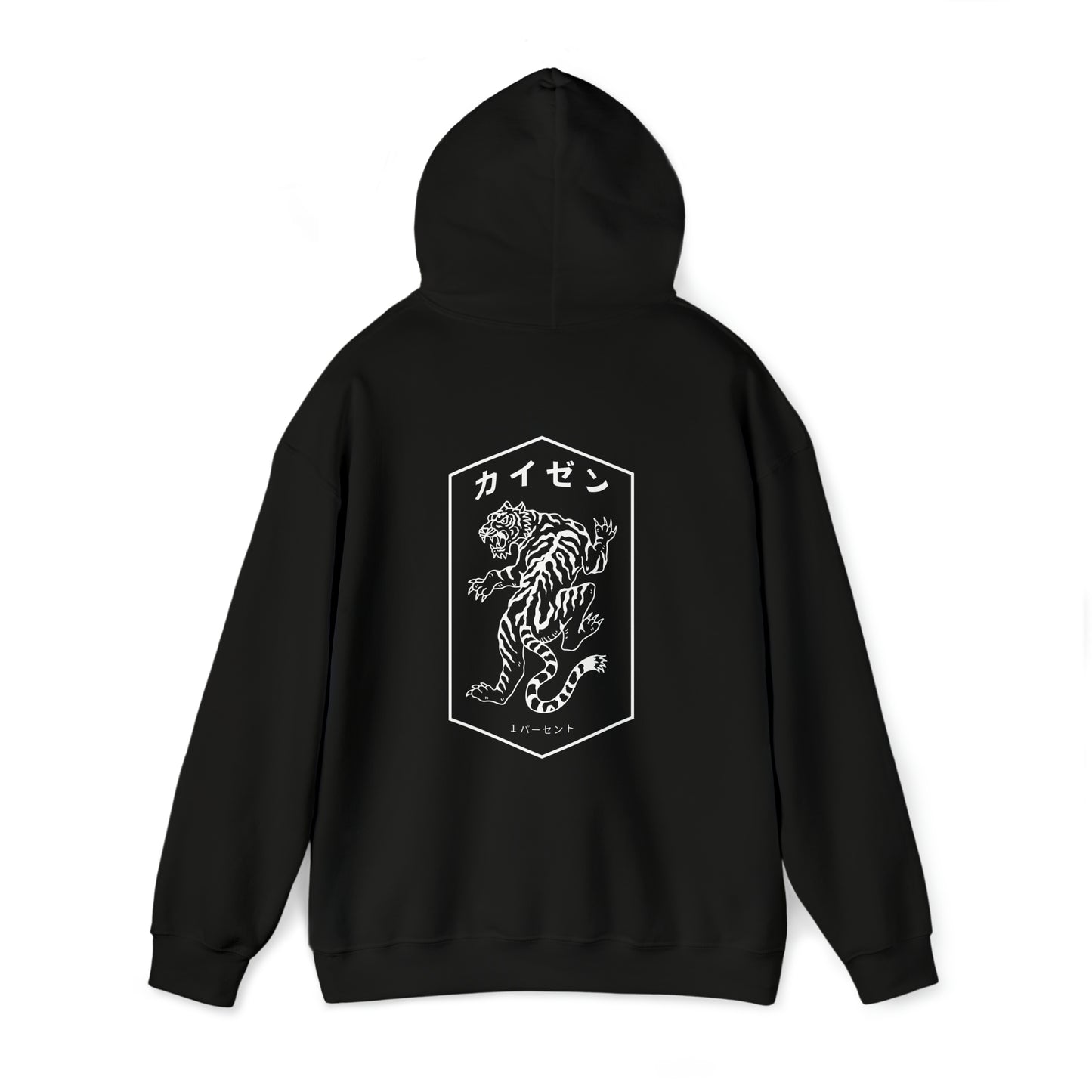 TIGER HEAVY BLEND HOODIE - BLACK