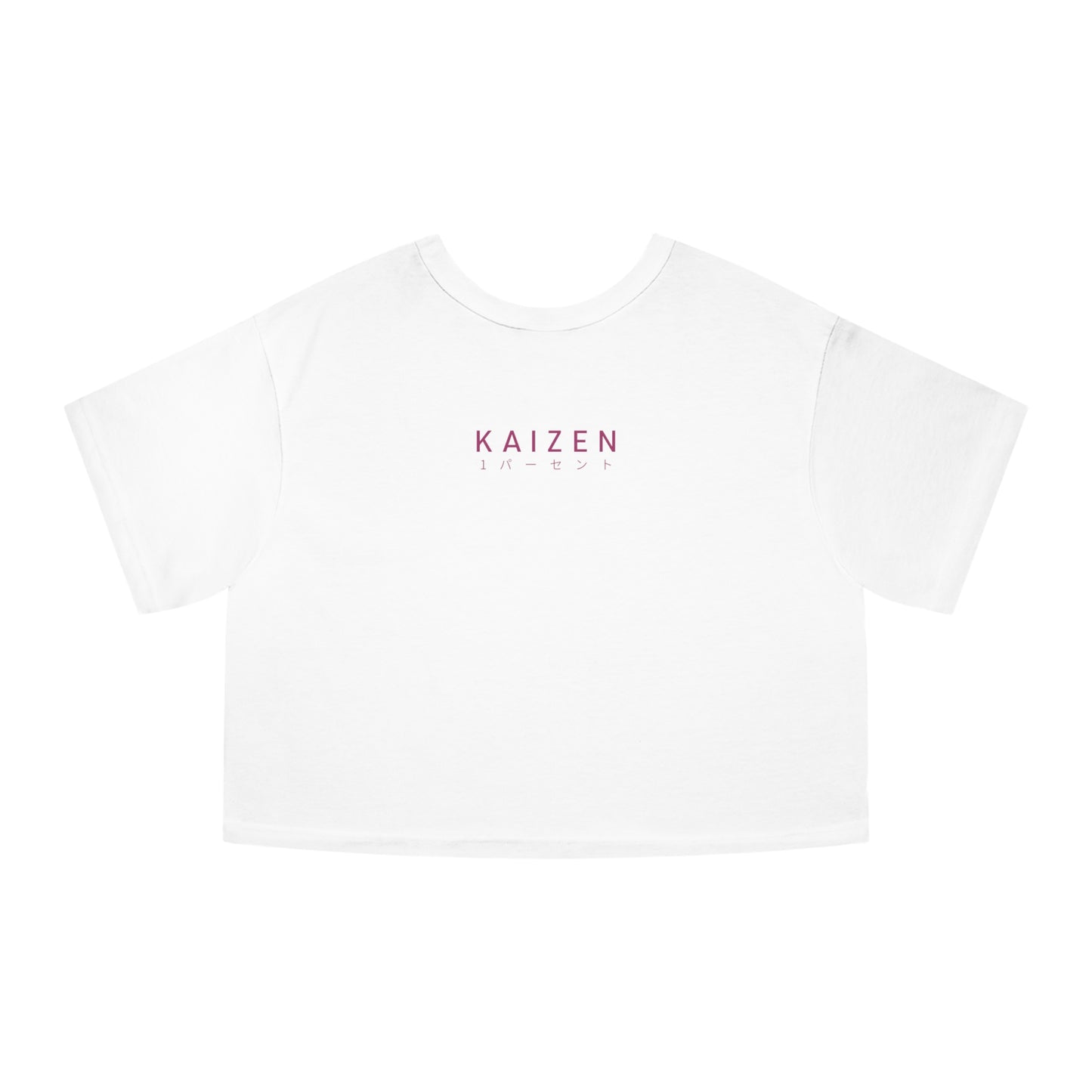 WOMEN'S KAIZEN X CHAMPION 1 PERCENT CROPPED TEE - WHITE