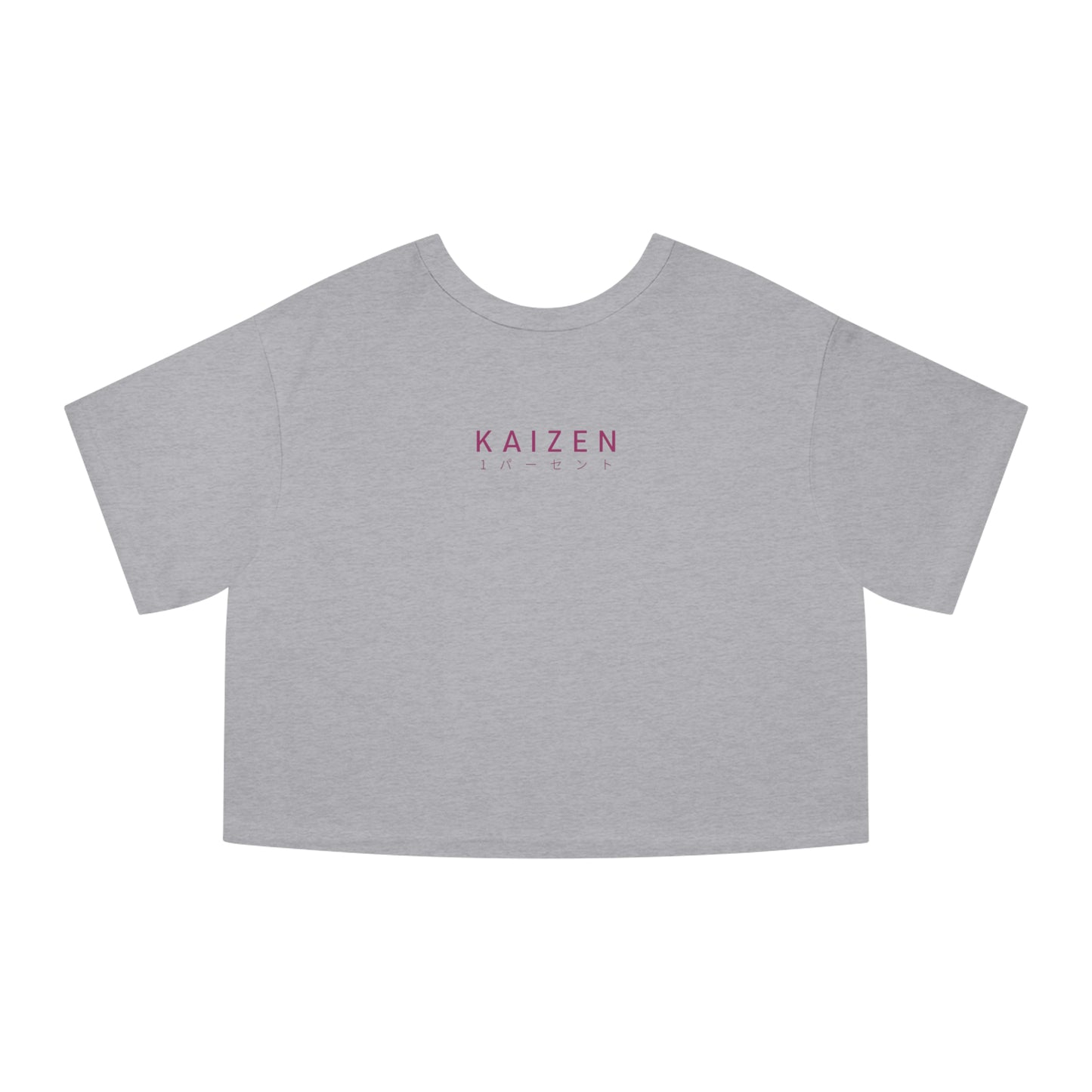 WOMEN'S KAIZEN X CHAMPION 1 PERCENT CROPPED TEE - OXFORD GREY