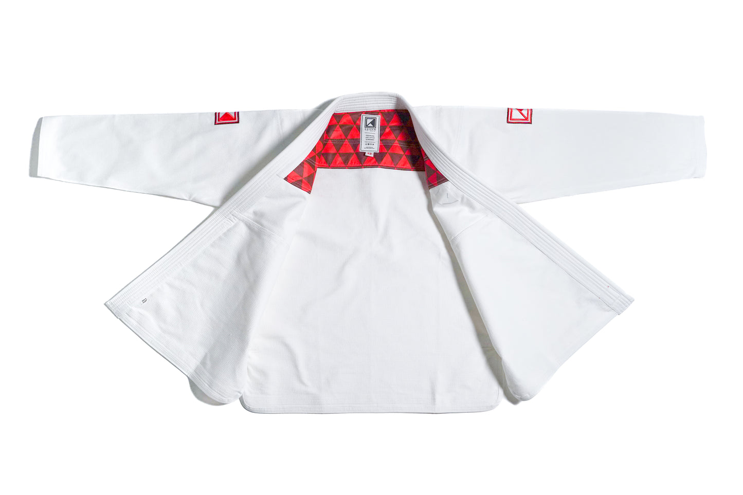 CLASSIC KIMONO - WHITE W/ RED